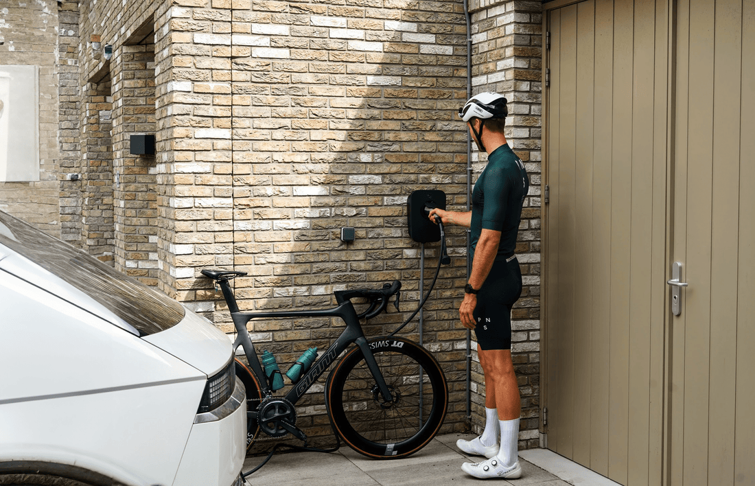 Charging an electric vehicle at home with a BlueSky charger